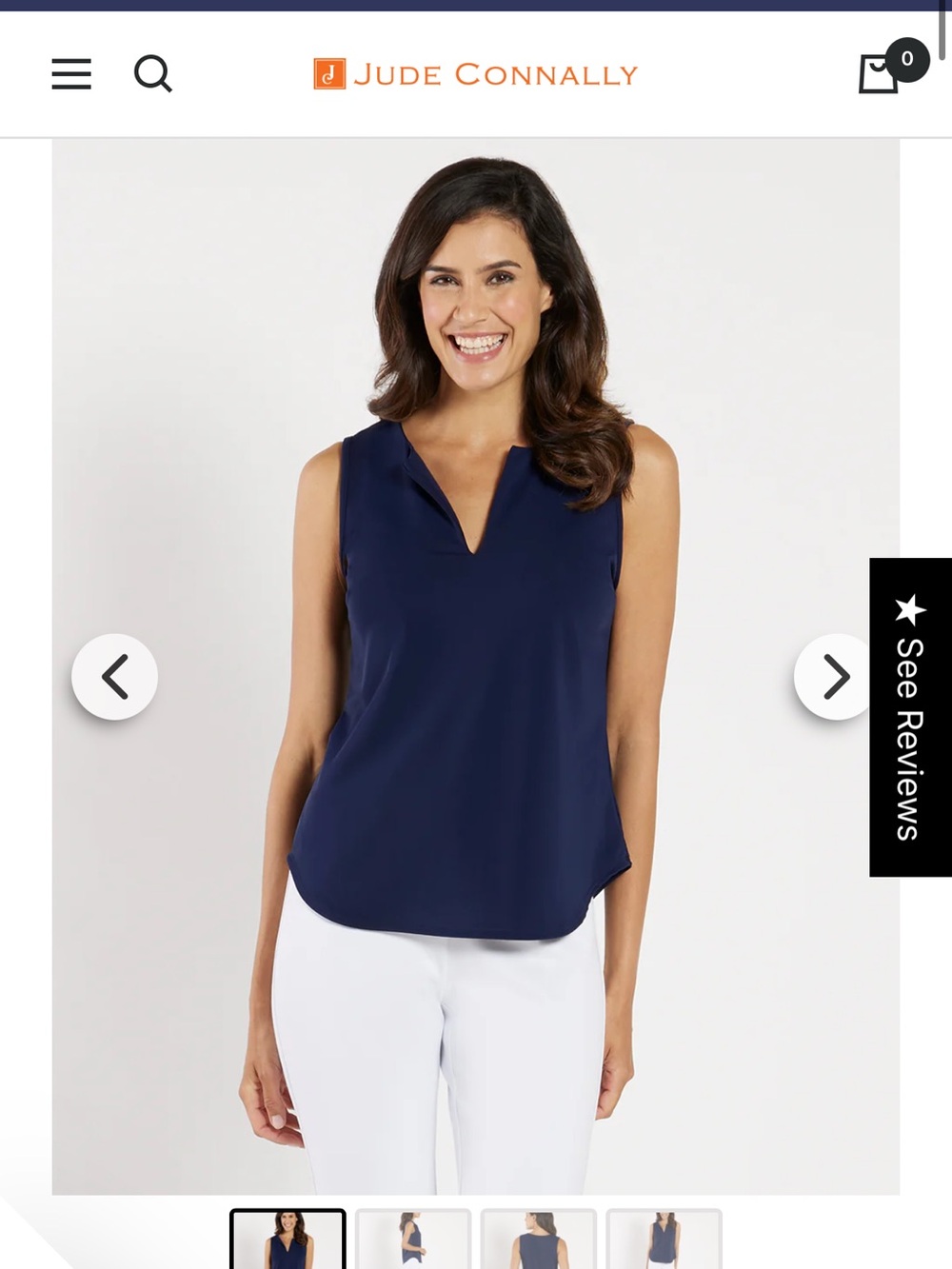 Jude Connally Navy Ali Top Jude Cloth Size Small